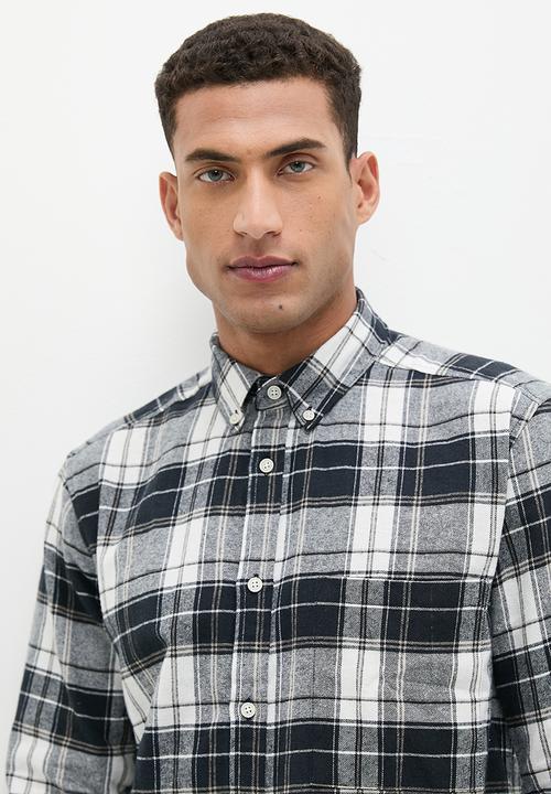 Only & Sons - Onsluka reg long sleeve check shirt - dark navy