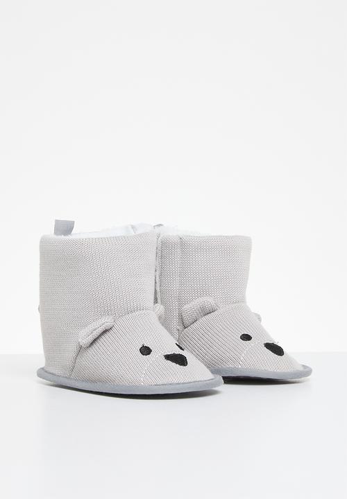 Pop Candy - Novelty slipper boots - grey