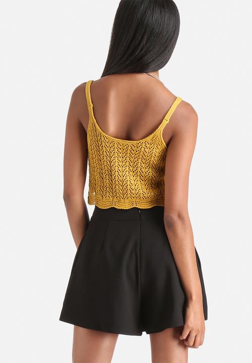Influence. - Sleeveless Knitted Cropped Top