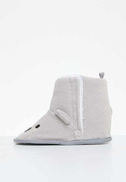 Pop Candy - Novelty slipper boots - grey