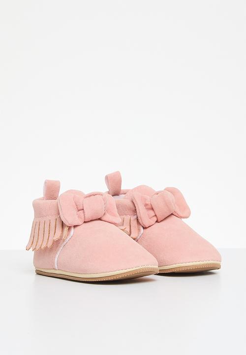 Pop Candy - Bowknot tassel booties - pink