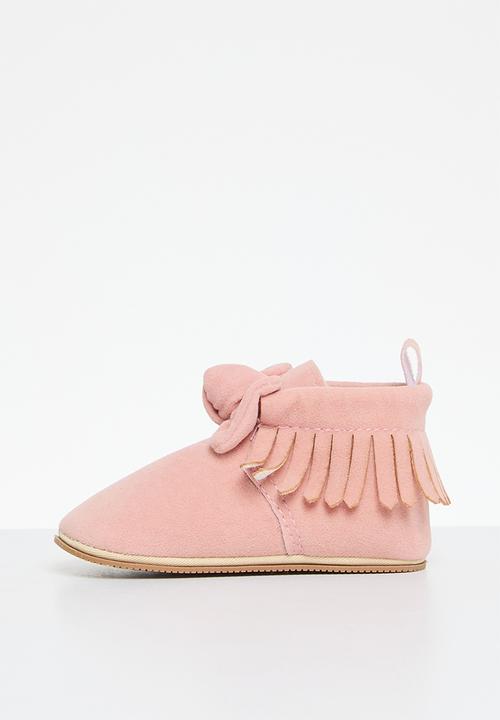 Pop Candy - Bowknot tassel booties - pink
