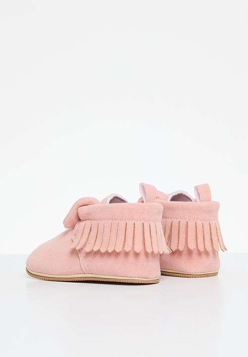 Pop Candy - Bowknot tassel booties - pink
