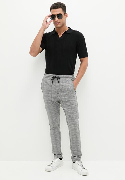 Only & Sons - Onslinus life tap check 00367 pant - black