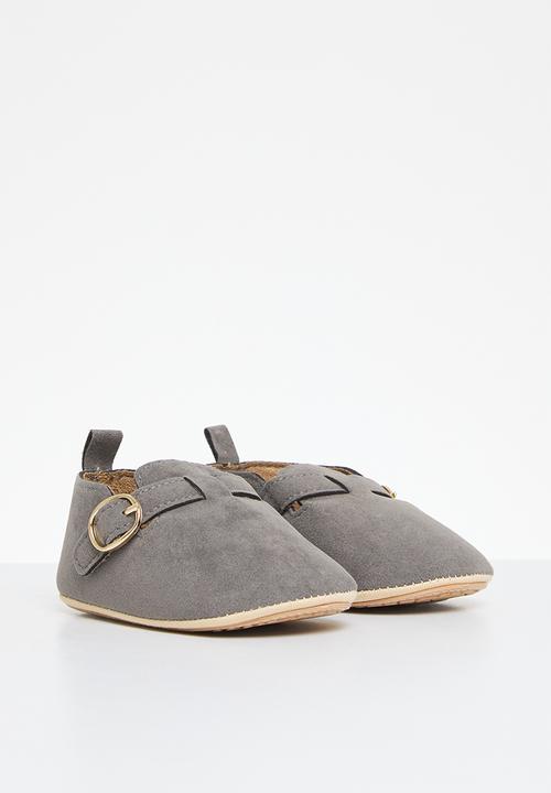 Pop Candy - Side buckle booties - grey