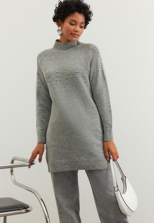 Trendyol - Patterned sweater - grey