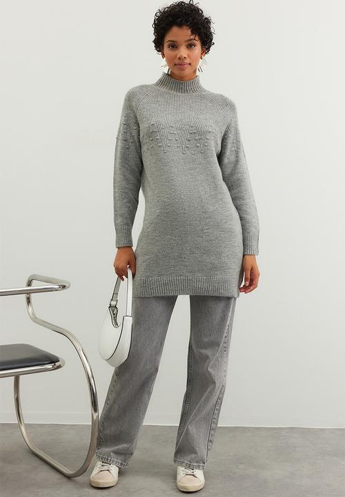 Trendyol - Patterned sweater - grey