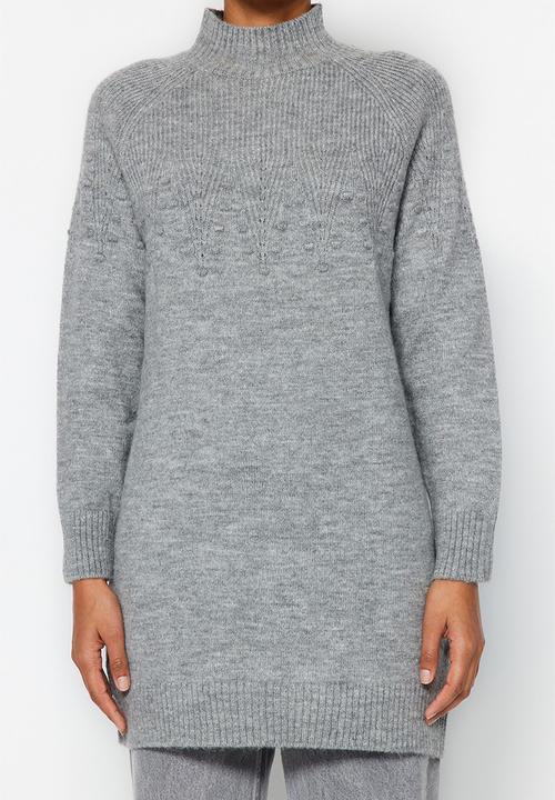 Trendyol - Patterned sweater - grey