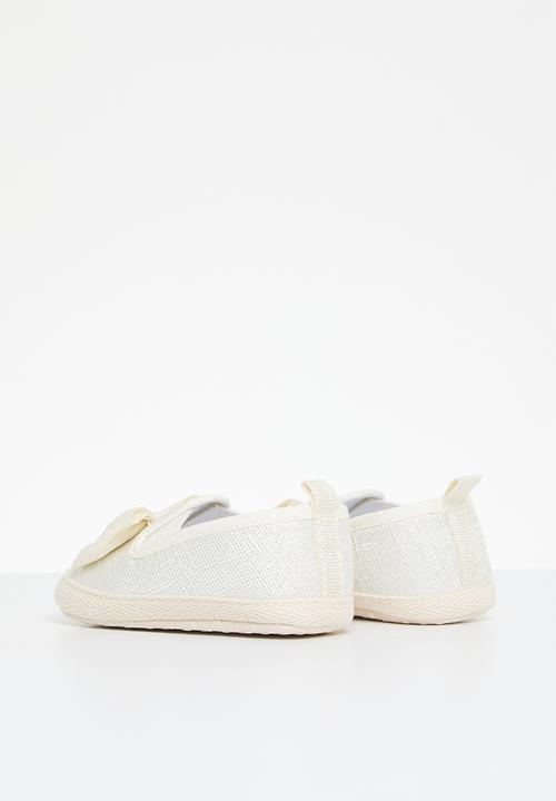Pop Candy - Bowknot slip on sneakers - white