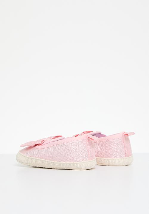 Pop Candy - Bowknot slip on sneakers - pink