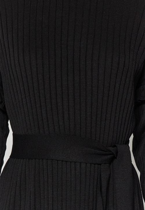 Trendyol - Modest ruffle detail dress - black