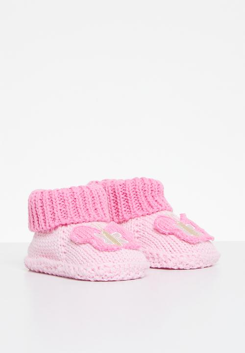 Pop Candy - Sock booties - dark pink