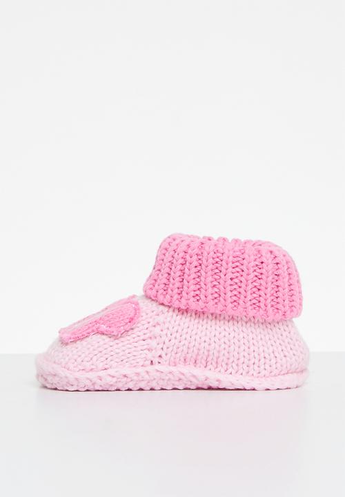 Pop Candy - Sock booties - dark pink