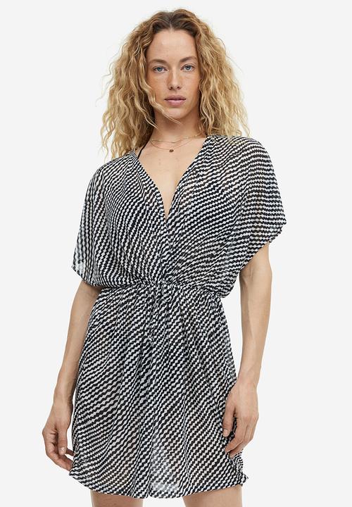 H&M - Beach kaftan - black/patterned