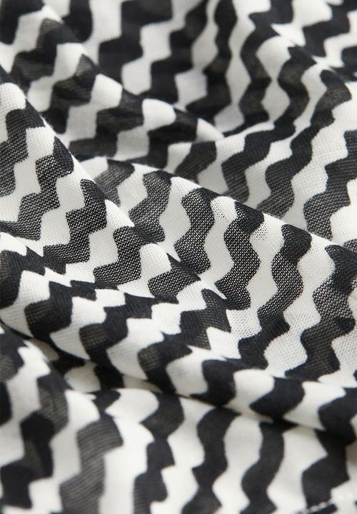 H&M - Beach kaftan - black/patterned