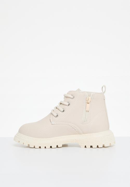 Pop Candy - Lace up boots - neutral 
