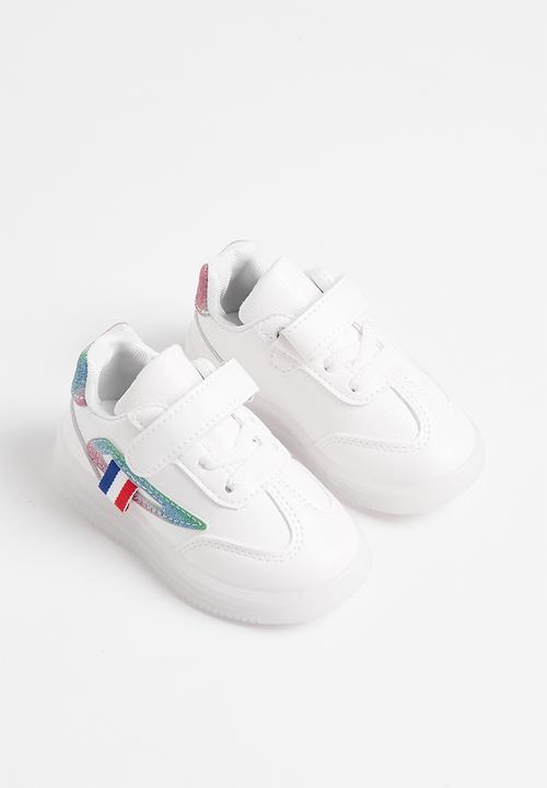 Pop Candy - Lace and velcro sneakers - white multi 