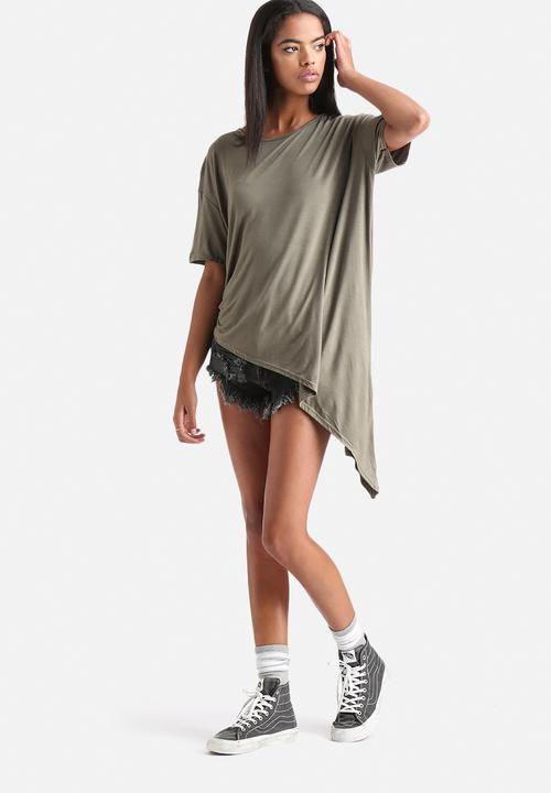 Influence. - Asymmetric Jersey Top