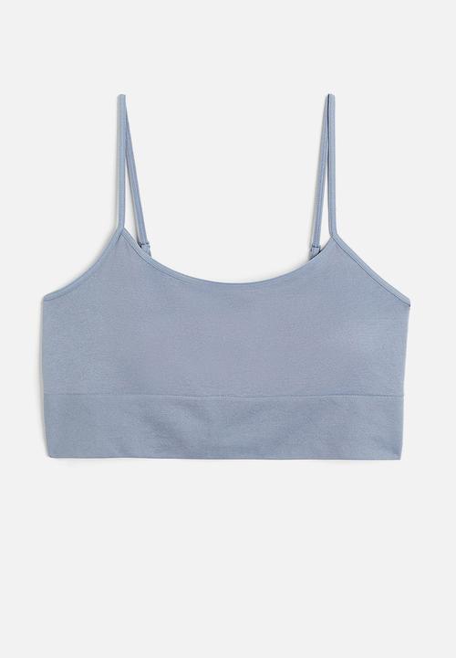 H&M - Seamless padded bralette - blue