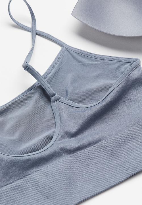 H&M - Seamless padded bralette - blue