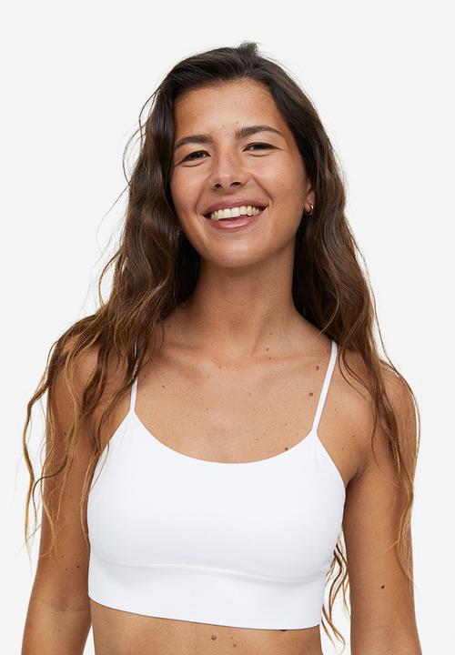 H&M - Seamless padded bralette - white