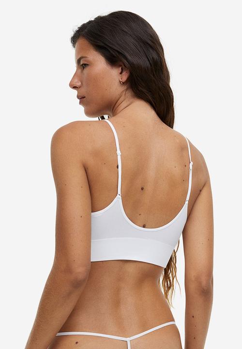 H&M - Seamless padded bralette - white