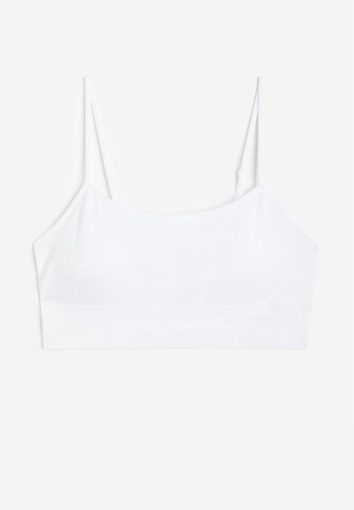 H&M - Seamless padded bralette - white