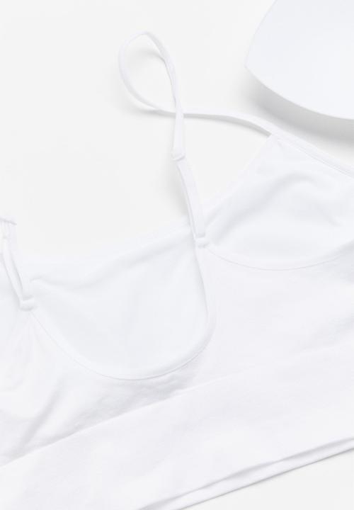 H&M - Seamless padded bralette - white