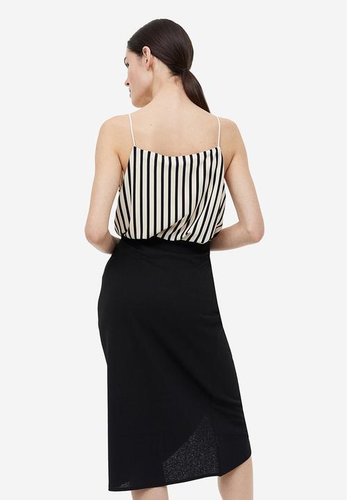 H&M - Jersey wrap skirt - black