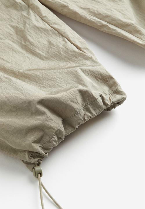 H&M - Parachute trousers - light khaki green