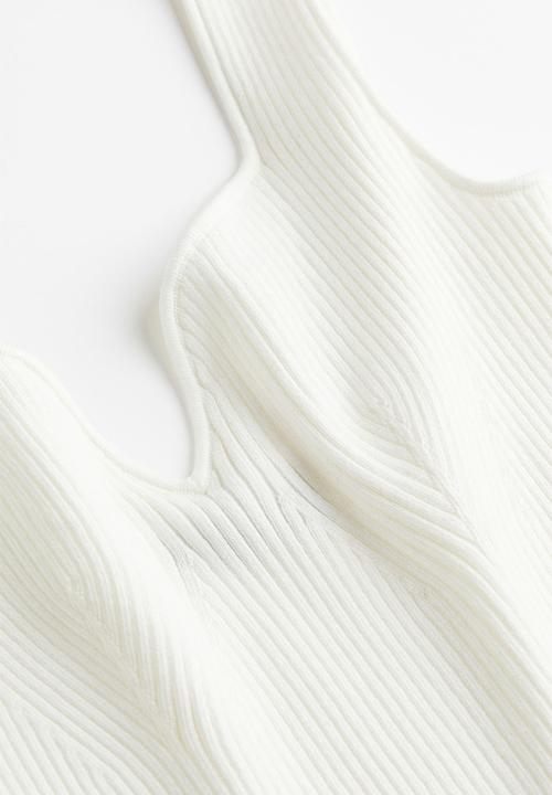 H&M - Rib-knit vest top - white