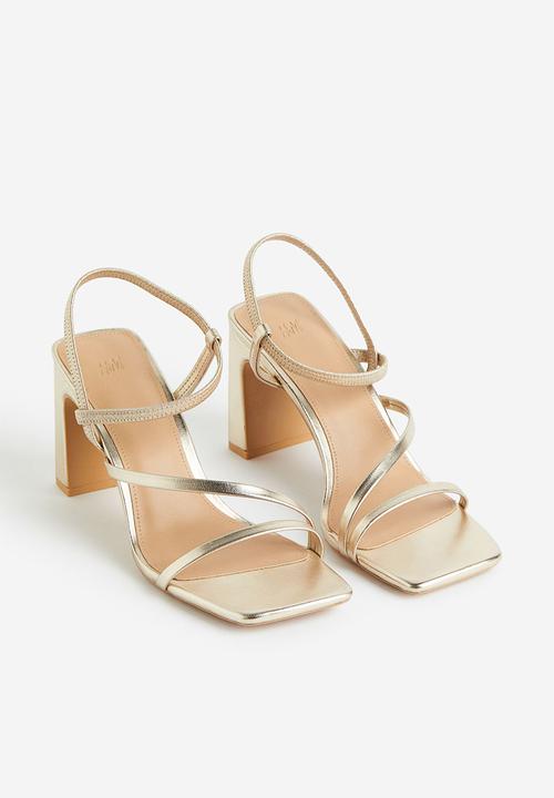H&M - Heeled sandals - gold-coloured