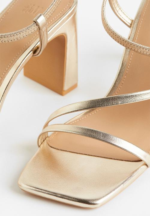 H&M - Heeled sandals - gold-coloured