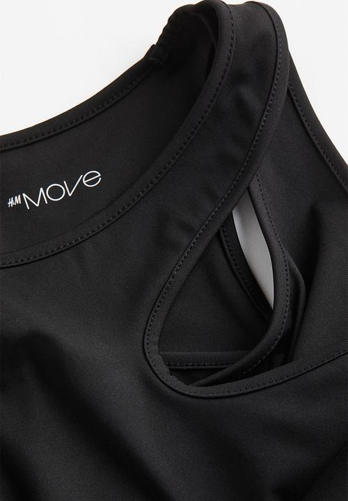 H&M - Drymove™ medium support sports bra - black