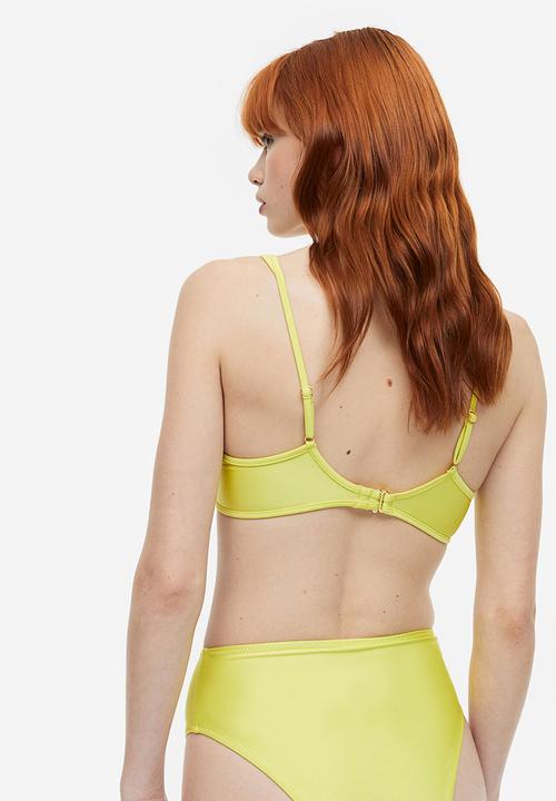 H&M - Push-up bikini top - yellow