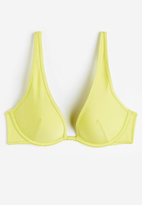 H&M - Push-up bikini top - yellow