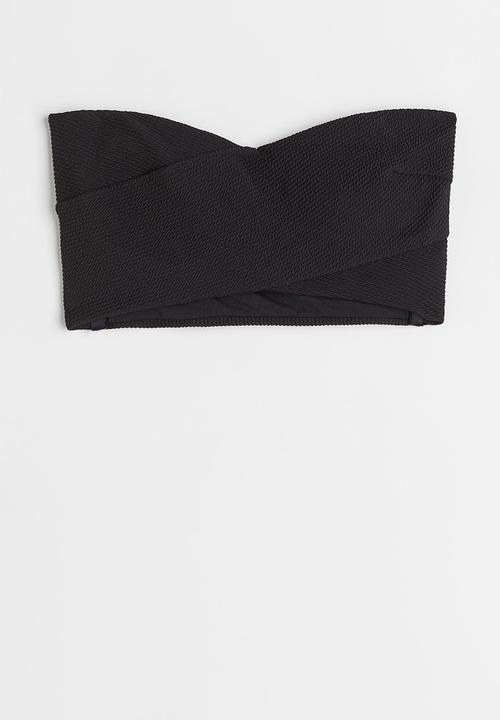 H&M - Padded bandeau bikini top - black