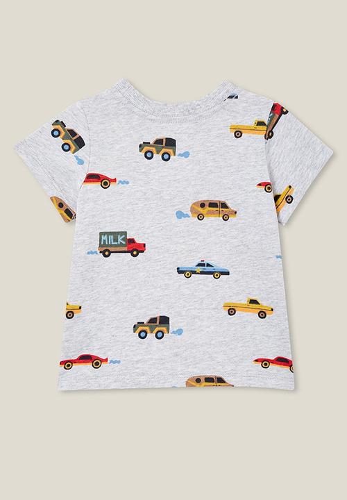 Cotton On - Jamie short sleeve tee - cloud marle/driving vehicles
