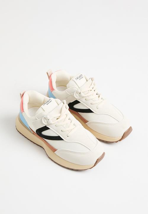Pop Candy - Lace up sneakers - beige