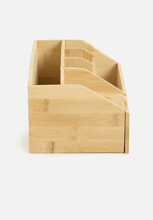 H&S - Wooden makeup organiser - natural