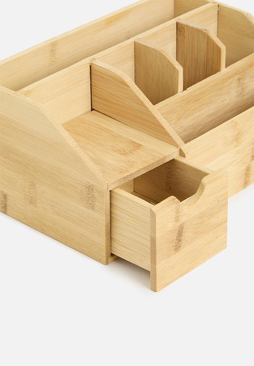 H&S - Wooden makeup organiser - natural