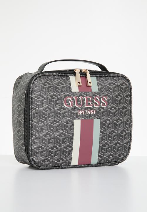 GUESS - Wilder Cosmetic Organizer Case - Charcoal Logo