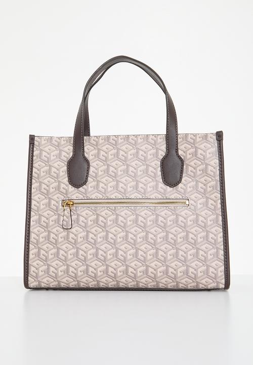 GUESS - Silvana 2 compartment tote - espresso logo