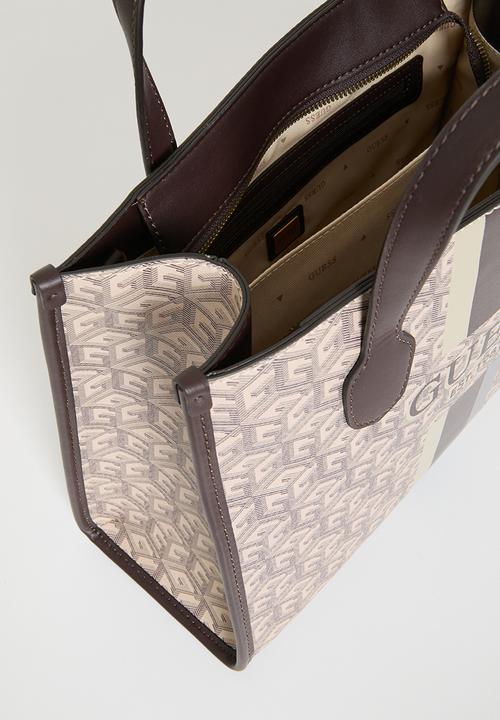 GUESS - Silvana 2 compartment tote - espresso logo