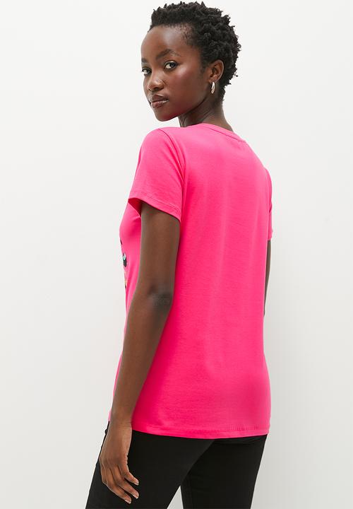 SISSY BOY - Slicker: regular fit top with short sleeves - cerise