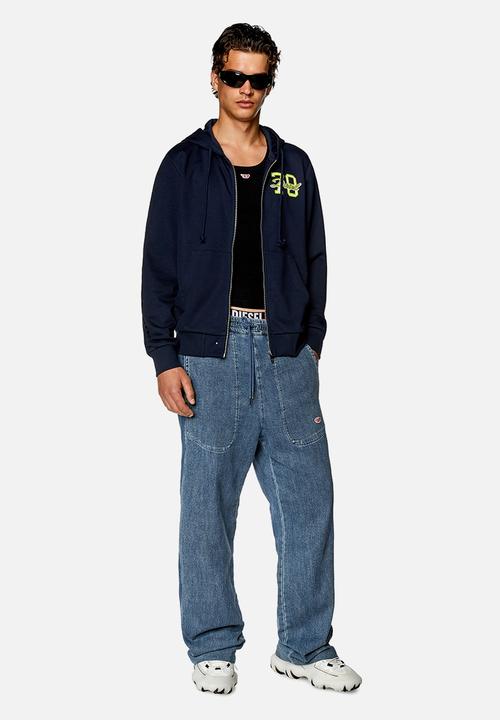 Diesel  - S-ginn-hood-zip-k9 - navy 