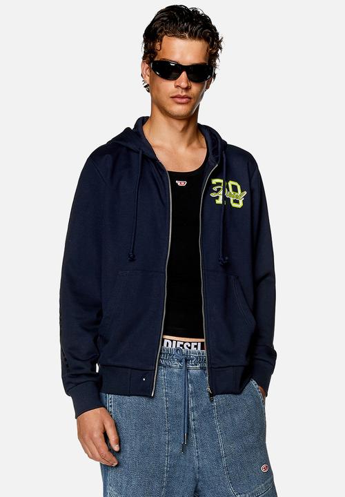 Diesel  - S-ginn-hood-zip-k9 - navy 