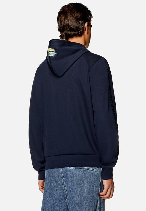 Diesel  - S-ginn-hood-zip-k9 - navy 