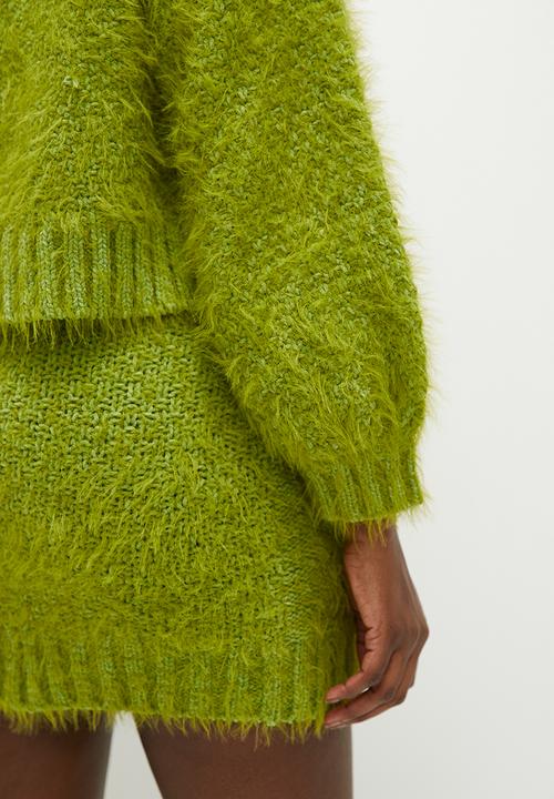 Glamorous - Cable Knit Cropped Jumper - Grass Green