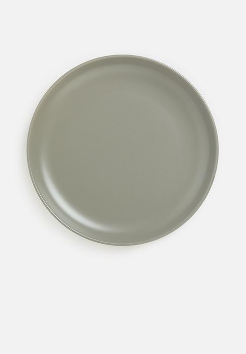 Excellent Houseware - Emble stoneware dinner plate of 4 - green